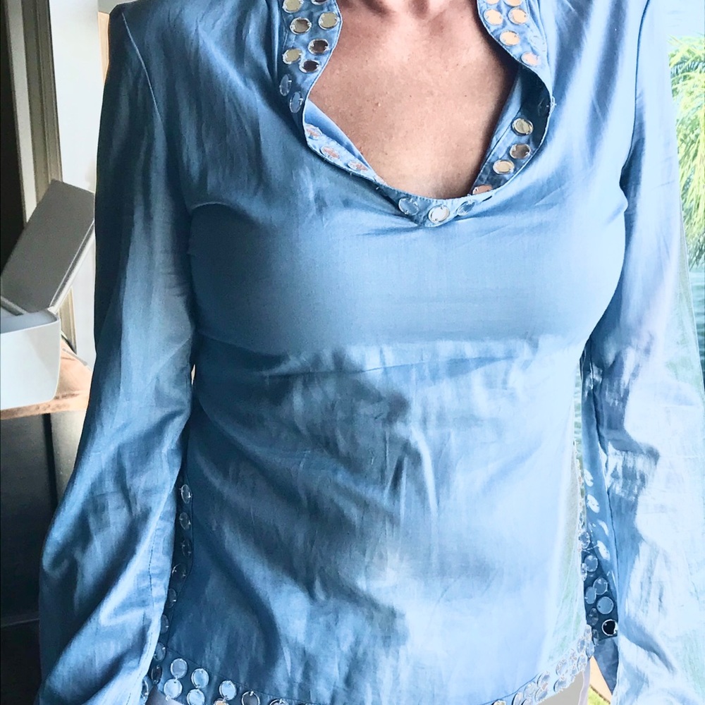 Tory Burch mirror embellished tunic